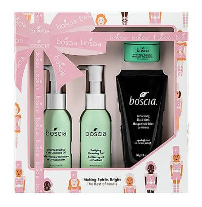 boscia cleansing oil, boscia purifying cleansing gel, boscia luminizing black charcoal, boscia cactus water, boscia boscia making spirits bright, boscia making spirits bright review, boscia, best of boscia, boscia for combination skin, boscia for oily skin, boscia , skincare, skincare lotion, holiday gift ideas, beauty gift ideas, skincare gift ideas, skincare