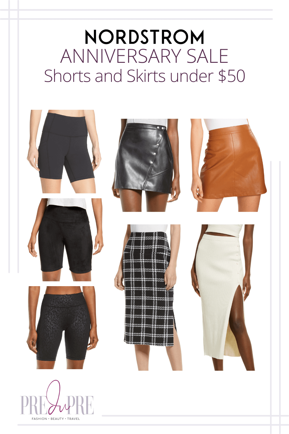 Nordstrom Anniversary Sale shorts and skirts under $50