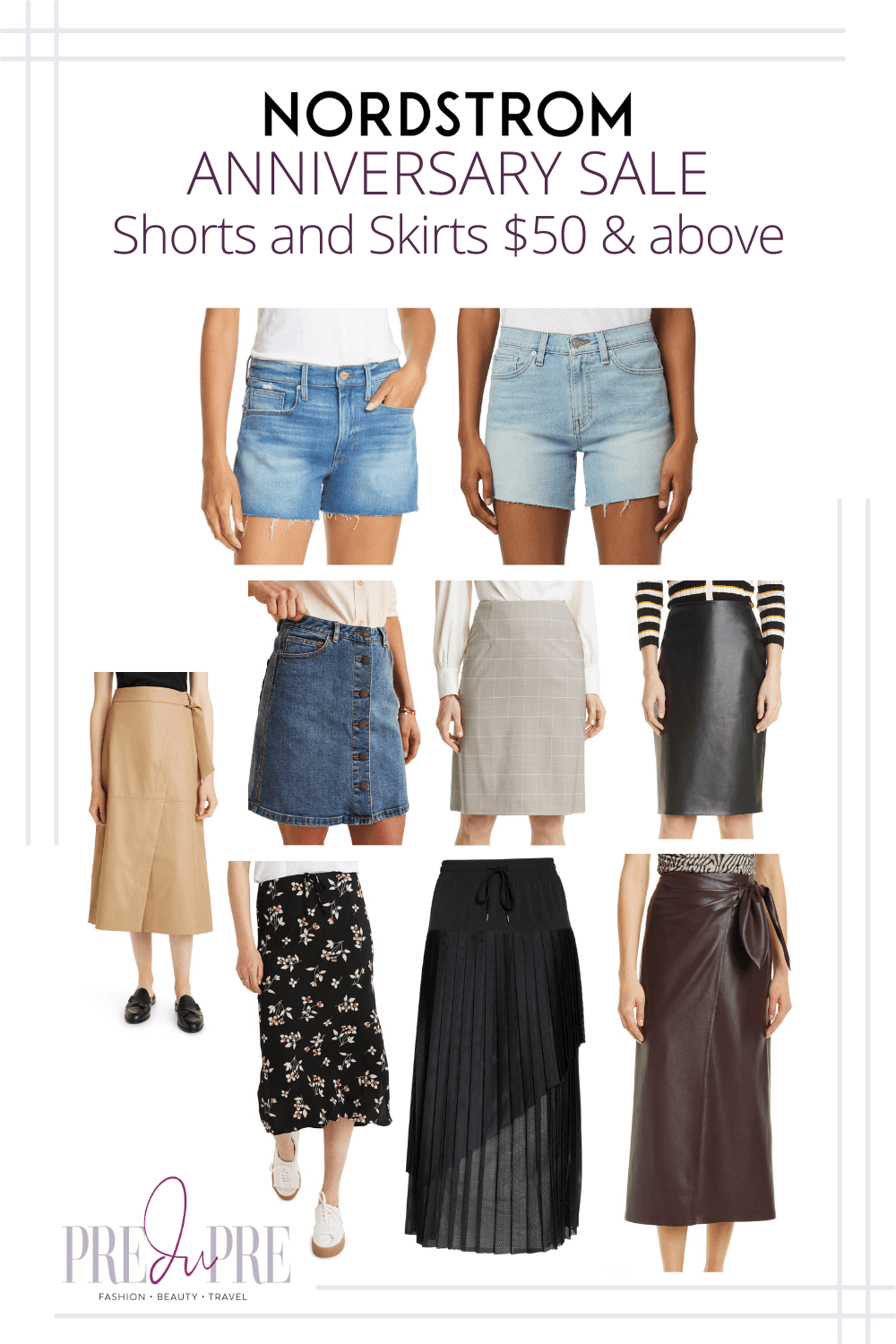 Nordstrom Anniversary Sale shorts and skirts $50 and above