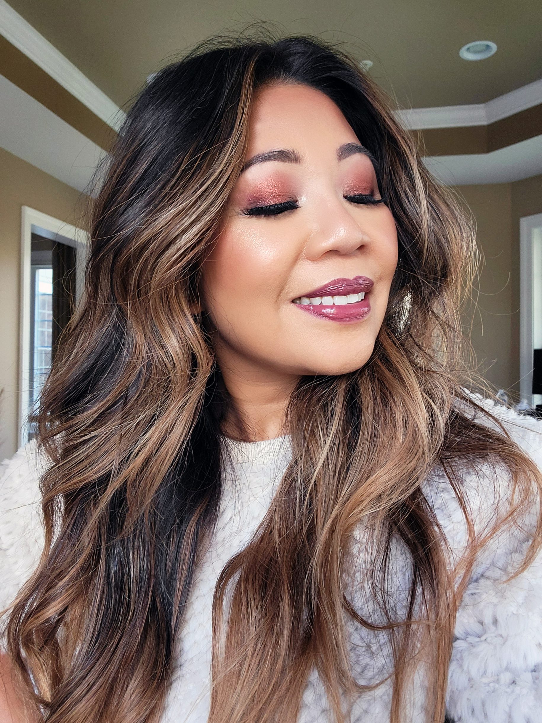 finished glam look using Natasha Denona eyeshadow palette