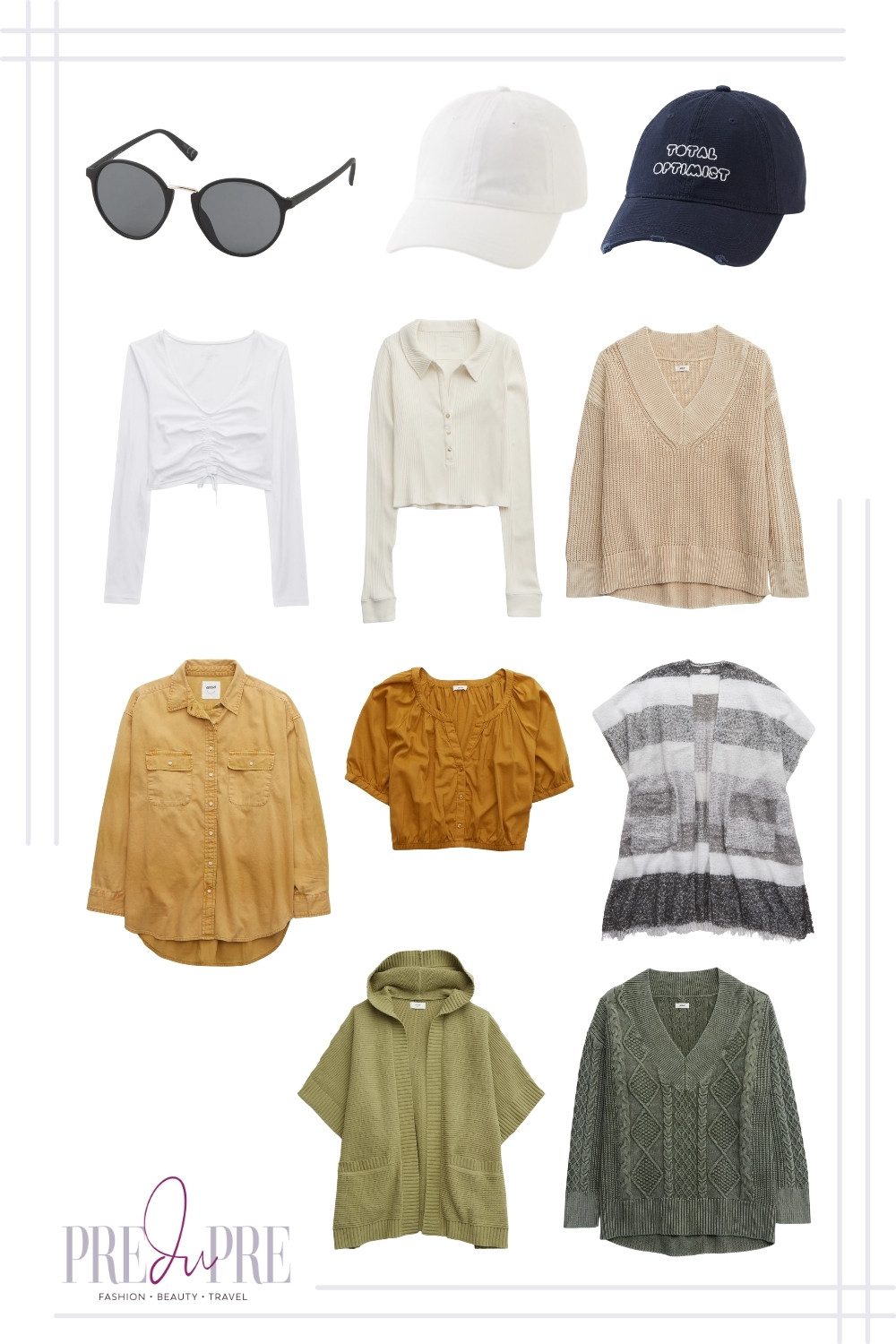 Aerie tops, sweaters, and poncho